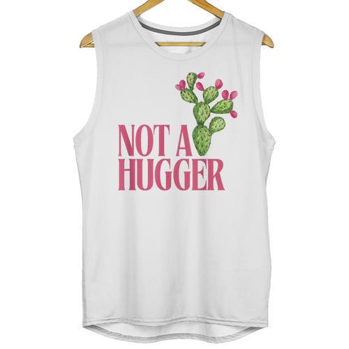 Not a Hugger Sarcastic Introvert Cactus Theme Women Unisex Tank Top - Raresse