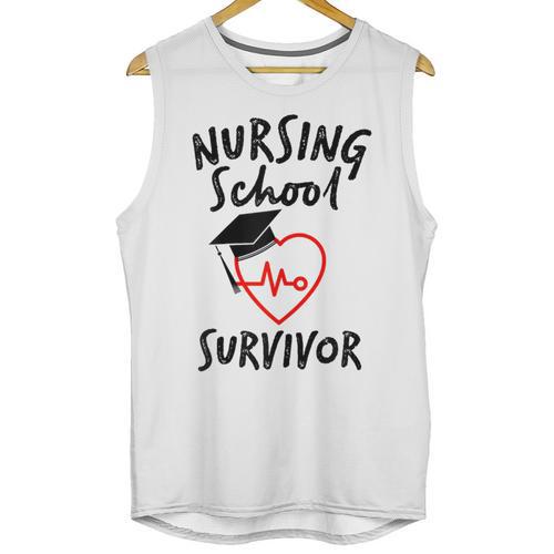 Nursing School Survivor Women Graduation RN Gift Shirt Unisex Tank Top - Best Gift Smart