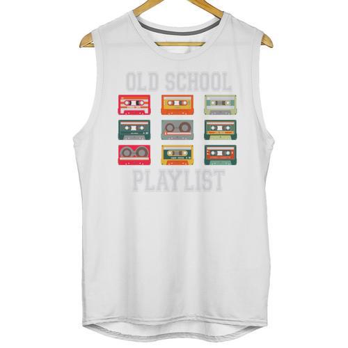 Old School Playlist Nostalgia Vibes Cassette Unisex Tank Top - Figerry