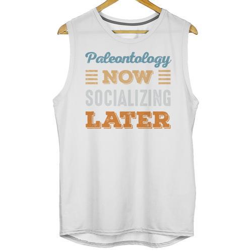 Paleontology Now Minimal Socializing Introvert Vintage Unisex Tank Top - Raresse
