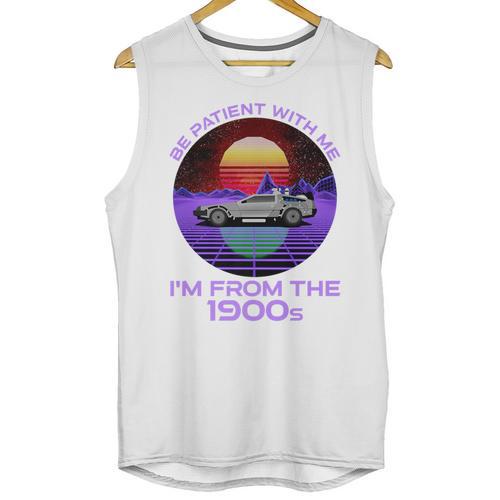 Be Patient With Me I'm From The 1900s Synthwave Premium Unisex Tank Top - Figerry