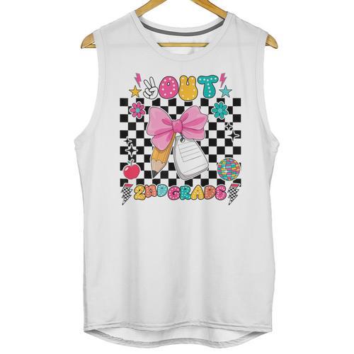 Peace Out 2nd Grade Graduation Last Day School Second Grade Unisex Tank Top - Best Gift Smart