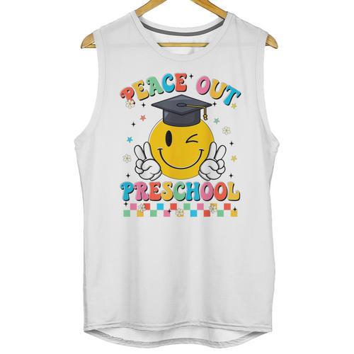 Peace Out Preschool Graduation Last Day Teachers Boys Girls Unisex Tank Top - Best Gift Smart