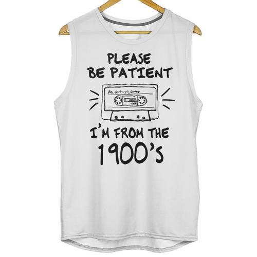 Please Be-Patient I'm From The 1900s Retro Cassette Tape Unisex Tank Top - Figerry
