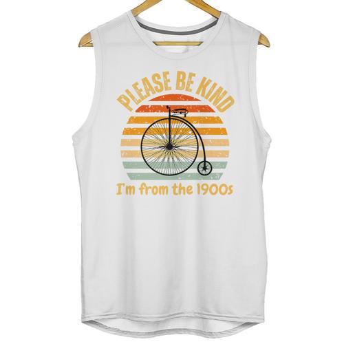 Please Be Kind I'm From The 1900s Penny Farthing Premium Unisex Tank Top - Figerry