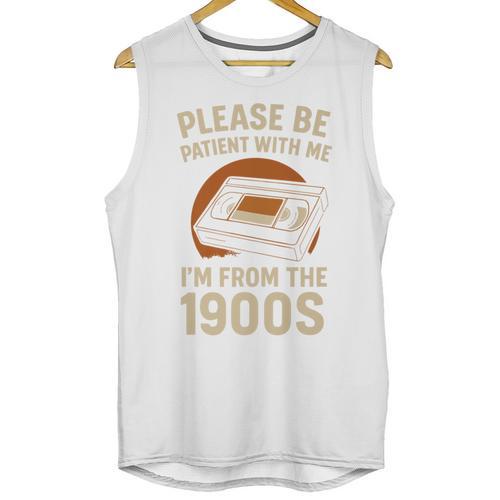 Please Be Patient I'm From The 1900s – Vintage Tape Premium Unisex Tank Top - Figerry