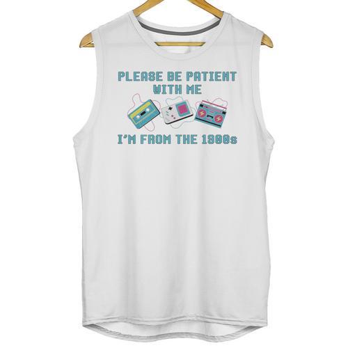 PLEASE BE PATIENT WITH ME I'M FROM THE 1900s 90s Meme Premium Tri-Blend Unisex Tank Top - Figerry