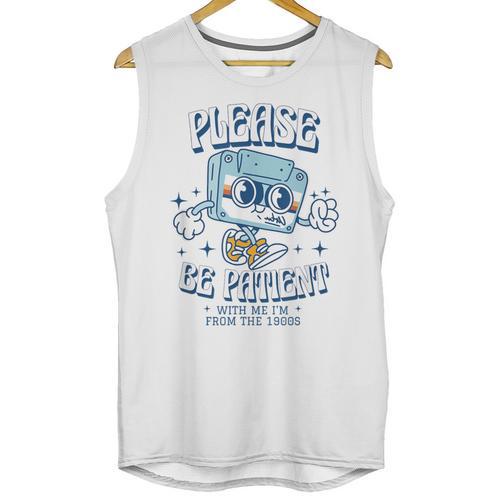 Please Be Patient With Me I'm From The 1900s Cassette Retro Unisex Tank Top - Figerry