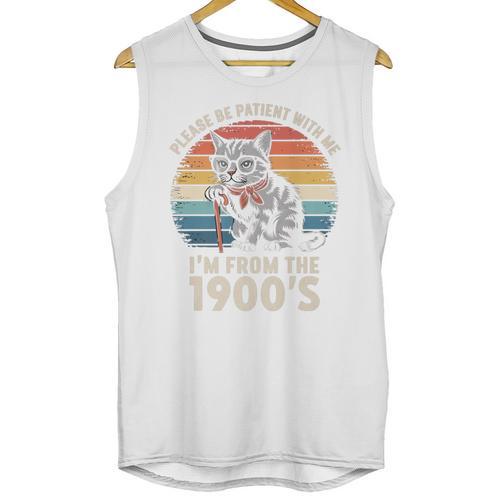 Please Be Patient With Me I'm From The 1900s Cat Premium Unisex Tank Top - Figerry