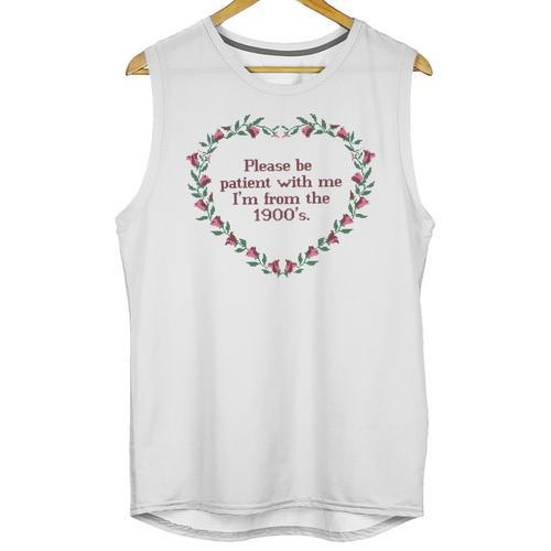 Please Be Patient With Me I'm From The 1900s Florals Vintage Unisex Tank Top - Figerry
