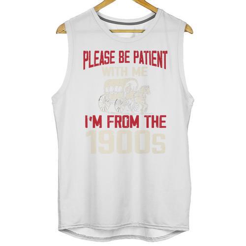 Please Be Patient With Me I'm From The 1900s Grandma Grandpa Premium Unisex Tank Top - Figerry