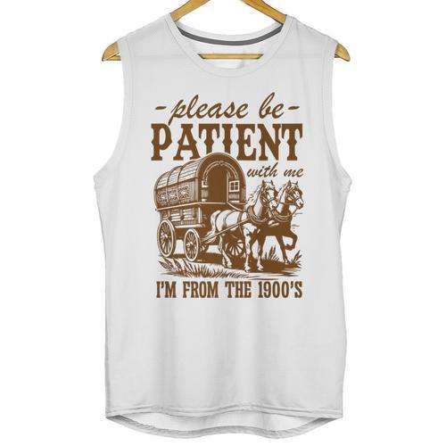 Please Be Patient With Me I'm From The 1900s Grandpa Premium Unisex Tank Top - Figerry