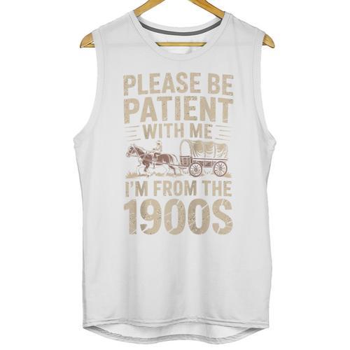 Please Be Patient With Me I'm From The 1900S Raglan Baseball Tee Unisex Tank Top - Figerry