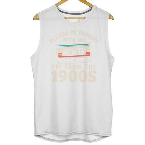 Please Be Patient With Me I'm From The 1900s Retro Cassette Premium Unisex Tank Top - Figerry