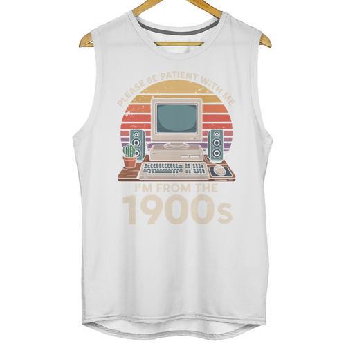 Please Be Patient I'm From The 1900s Retro Computer Geek PC Unisex Tank Top - Figerry