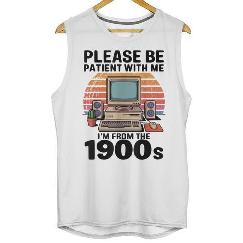 Please Be Patient I'm From The 1900s Retro Computer Geek Unisex Tank Top - Figerry