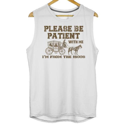 Please Be Patient With Me I'm From The 1900s Retro Horse Unisex Tank Top - Figerry