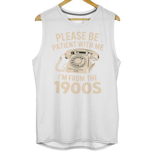 Please Be Patient With Me I'm From The 1900s Retro Humor Premium Tri-Blend Unisex Tank Top - Figerry