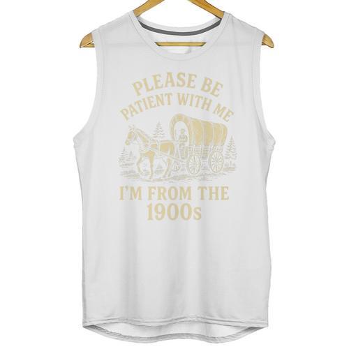 Please Be Patient With Me I'm From The 1900s Retro Premium Unisex Tank Top - Figerry