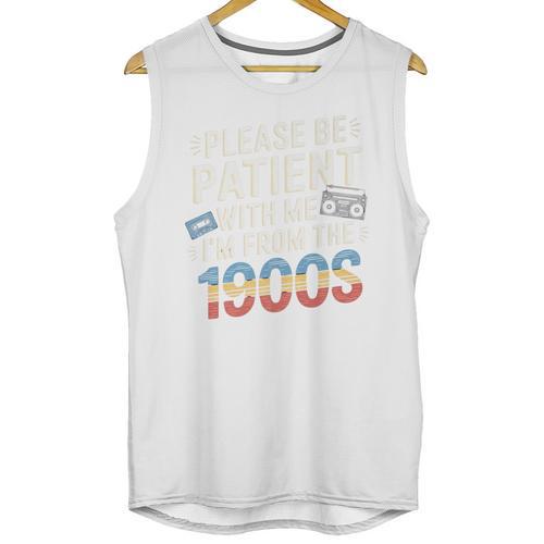 Please Be Patient With Me I'm From The 1900s Retro Tee Premium Unisex Tank Top - Figerry