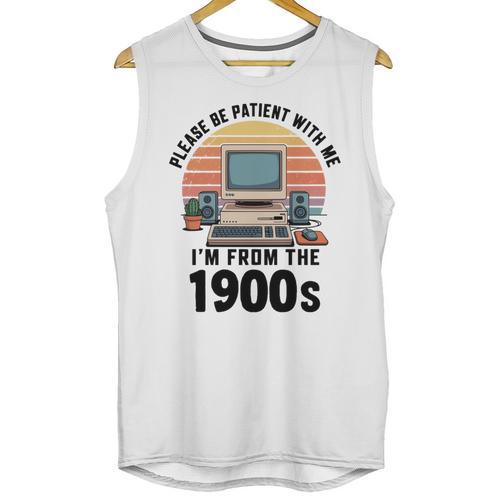 Please Be Patient I'm From The 1900s Retro Vintage Computer Unisex Tank Top - Figerry