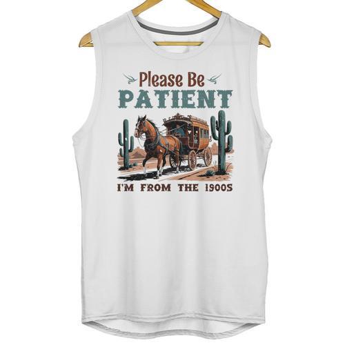 Please Be Patient I'm From The 1900s Stagecoach Western Vint Premium Tri-Blend Unisex Tank Top - Figerry