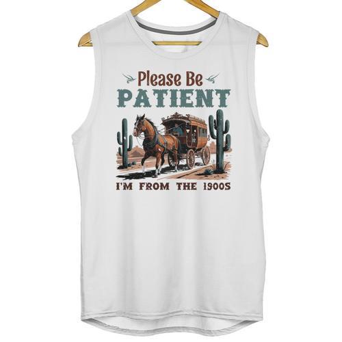 Please Be Patient I'm From The 1900s Stagecoach Western Vint Unisex Tank Top - Figerry