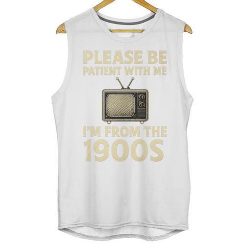 Please Be Patient With Me I'm From The 1900s Television Set Premium Unisex Tank Top - Figerry