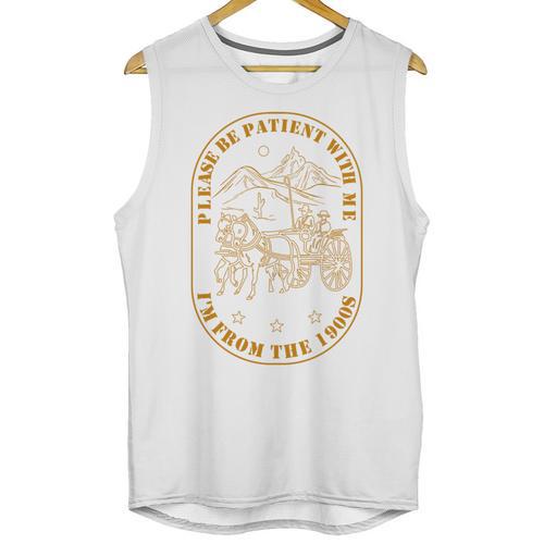 Please Be Patient I'm From The 1900s Vintage Country Gag Tee Premium Tri-Blend Unisex Tank Top - Figerry
