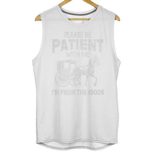 Please Be Patient With Me I'm From The 1900s Vintage Horse Premium Unisex Tank Top - Figerry
