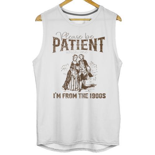 Please Be Patient Whith Me I'm From The 1900s Wife Husband Unisex Tank Top - Figerry