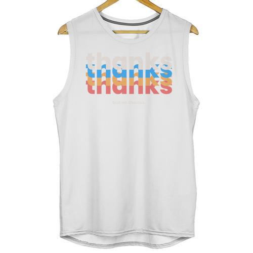Polite Introvert Thanks But No Thanks Retro Graphic Unisex Tank Top - Raresse