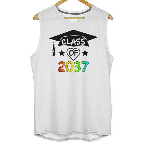 Pre-K -12th Grade Hand Prints Space Graduation Class Of 2037 Unisex Tank Top - Best Gift Smart