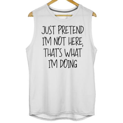 Pretend Introvert Introverted Apparel Unisex Tank Top - Raresse