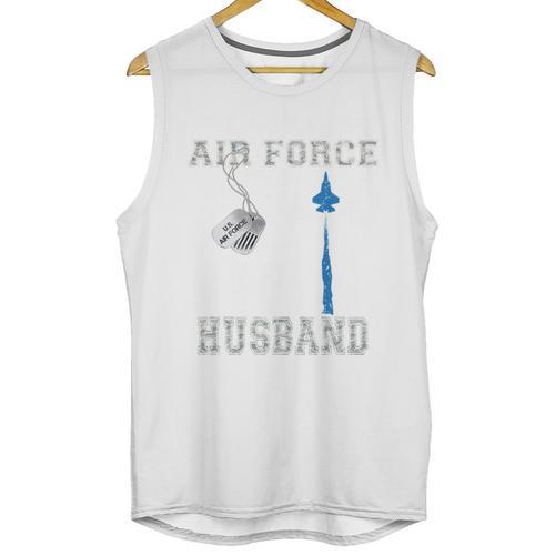 Proud Air Force Husband US Air Force Graduation Husband Unisex Tank Top - Best Gift Smart
