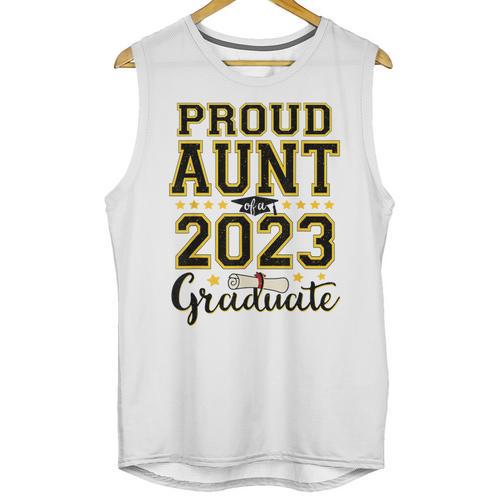 Proud Aunt Of A 2023 Graduate Family Matching Graduation Unisex Tank Top - Best Gift Smart