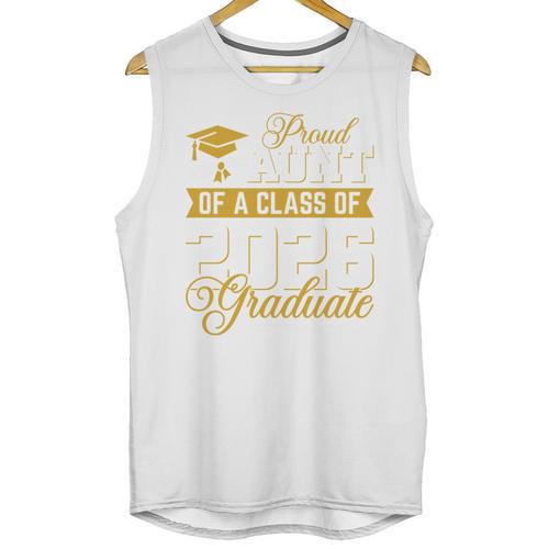 Proud Aunt Of A Class Of 2026 Graduate Senior Graduation 26 Unisex Tank Top - Best Gift Smart