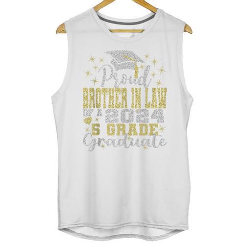 Proud Brother In Law Of 5th Grade Graduate 2024 Graduation Unisex Tank Top - Best Gift Smart