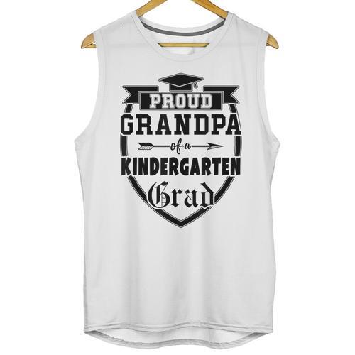 Proud Grandpa Of a Kindergarten Grad Graduation Shirt Unisex Tank Top - Best Gift Smart