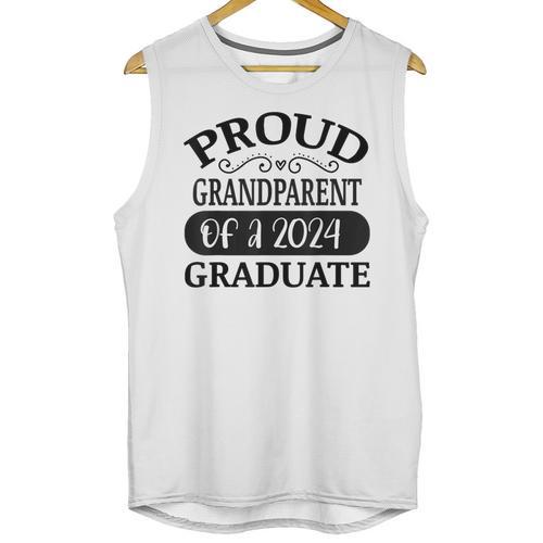 Proud Grandparent Of A Class Of 2024 Graduate Graduation Unisex Tank Top - Best Gift Smart