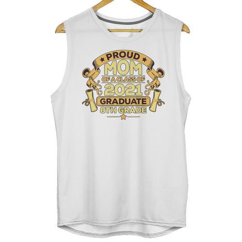Proud Mom Graduation Of 8th Grade Graduate Unisex Tank Top - Best Gift Smart