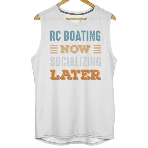 RC Boating Now Minimal Socializing Introvert Vintage Unisex Tank Top - Raresse
