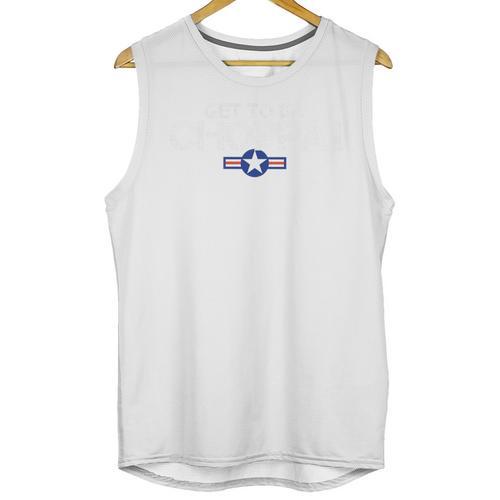 Retro Get To Da Choppa Shirt 80s Movie Nostalgia Tee Premium Tri-Blend Unisex Tank Top - Figerry