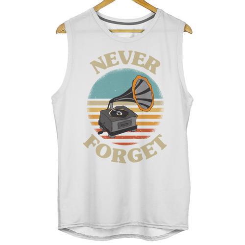 Retro Grammophone Never Forget Nostalgia Vintage Unisex Tank Top - Figerry