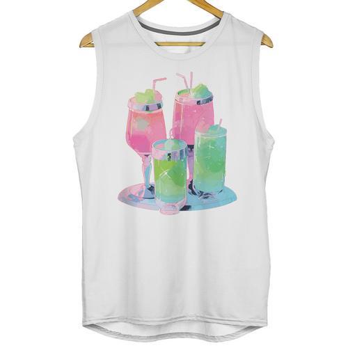 Retro Soft Drinks 80s 90s Nostalgia Cute Anime Aesthetic Tee Unisex Tank Top - Figerry