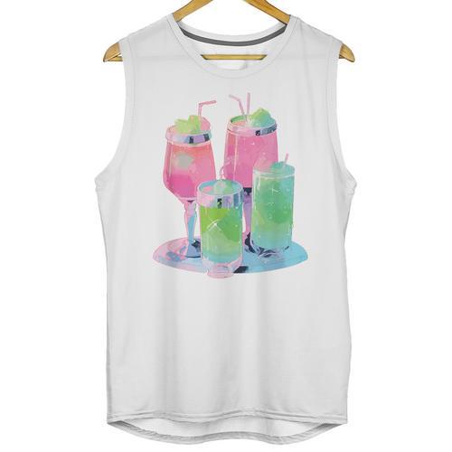 Retro Soft Drinks 80s 90s Nostalgia Cute Anime Aesthetic Tee Unisex Tank Top - Figerry