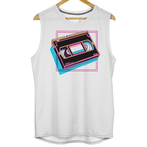 Retro VHS Vaporwave Video Cassette Nostalgia Geek Chic Unisex Tank Top - Figerry