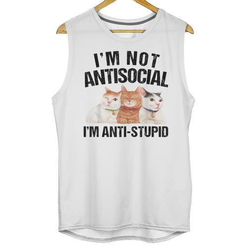 Sarcasm Cat Sarcastic Introvert Antisocial Cat Lover Unisex Tank Top - Raresse