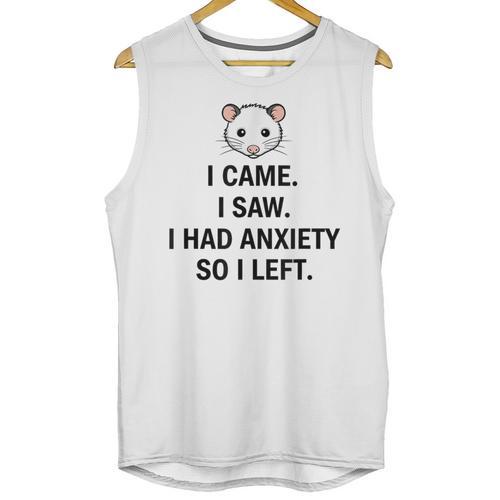 I Came I Saw I Had Anxiety So I Left Introvert Tee Unisex Tank Top - Raresse