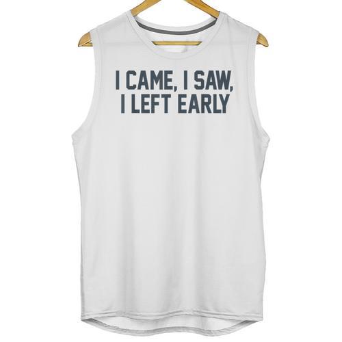 I Came I Saw I Left Early Introvert Jokes Introverted Unisex Tank Top - Raresse